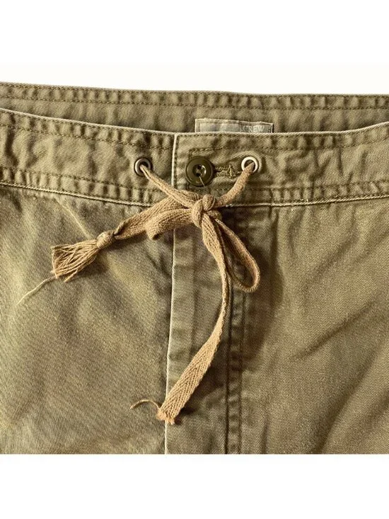 J Crew Khaki Drawstring Cotton Utility Shorts Casual Lightweight Size M - Picture 5 of 5
